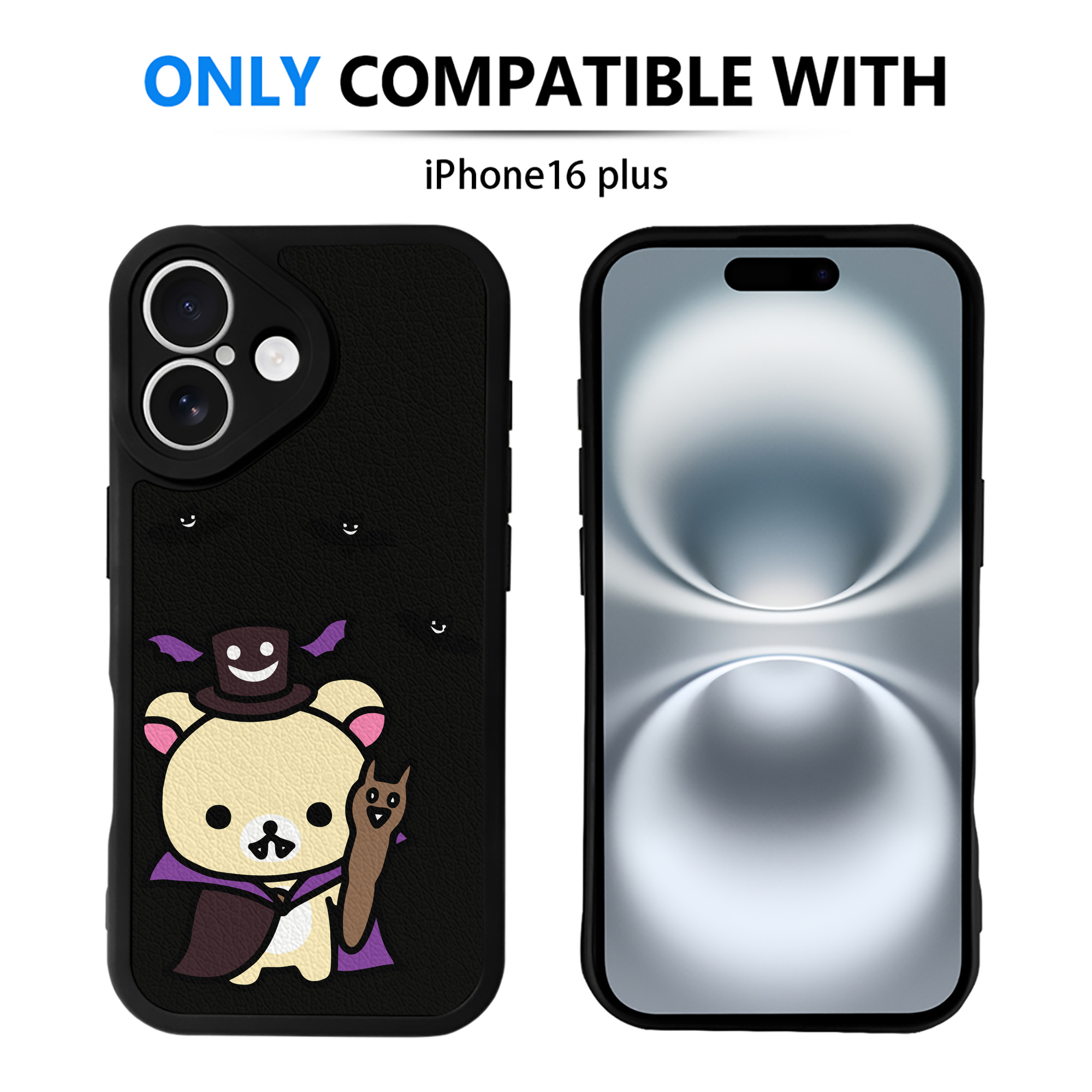 （画像用） リラックマ リラックマ キイロイトリ Rilakkuma Korilakkuma Kiiroitori 【iPhone 16シリーズ対応】シリコンスマホケース（レザー調） 材質：シリコン